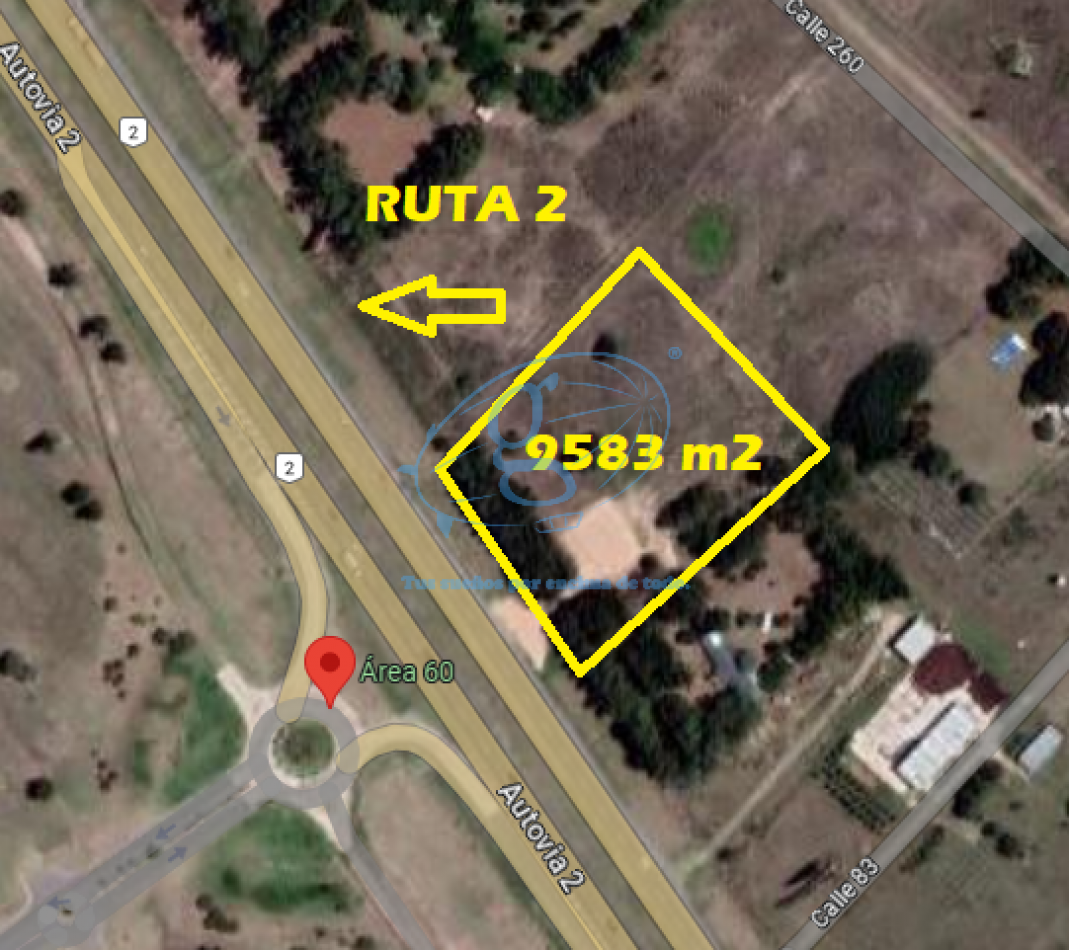 Venta de Lotes - 9586 m² - Sobre Ruta 2 Km 64